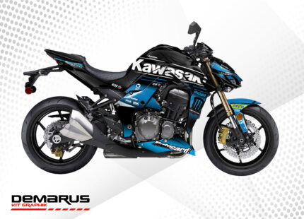 Kit déco Kawasaki Z1000 Monster bleu