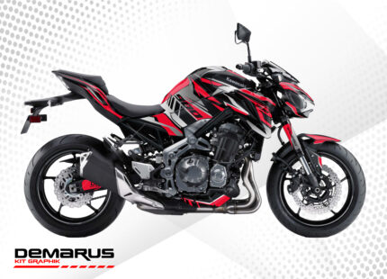 Kit déco Kawasaki Z900 race rouge